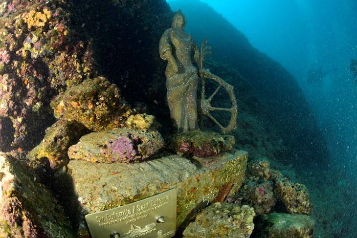 Kip Svete Eufemije nalazi se na dubini od 14 metara (Snimila Ivana Nobilo)